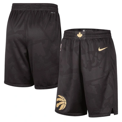 Nike Men's  Black Toronto Raptors 2022/23 City Edition Swingman Shorts