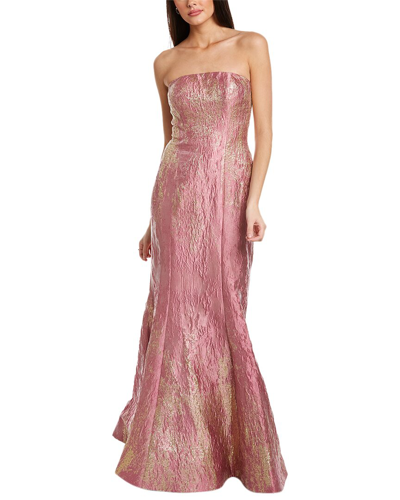 Rene Ruiz Jacquard Mermaid Gown In Pink