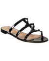 Valentino Garavani Valentino Rockstud Caged Patent Sandal In Black