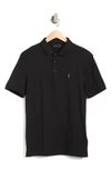 Allsaints Vidal Polo Shirt In Jet Black