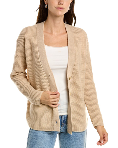 Vince Shaker Stitch V-neck Wool & Cashmere Cardigan
