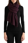 Amicale Cashmere Travel Wrap Scarf In Bordeaux