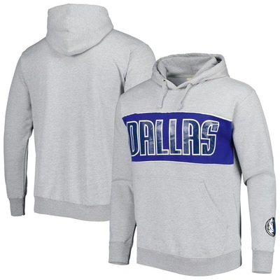 Fanatics Branded Heather Gray Dallas Mavericks Wordmark French Terry Pullover Hoodie