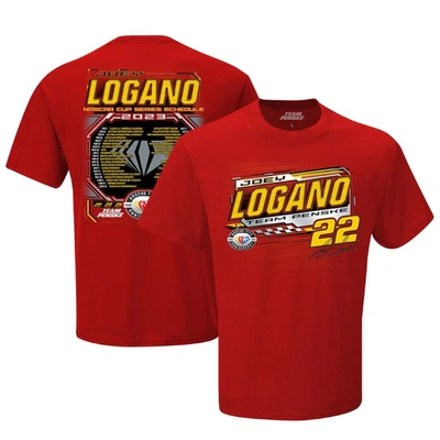 Team Penske Red Joey Logano 2023 Nascar Cup Series Schedule T-shirt