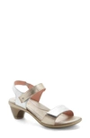 Naot Extant Sandal In Soft Silver/ Radiant Gold