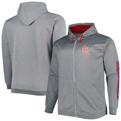 Profile Men's  Ash St. Louis Cardinals Big And Tall Pullover Hoodie