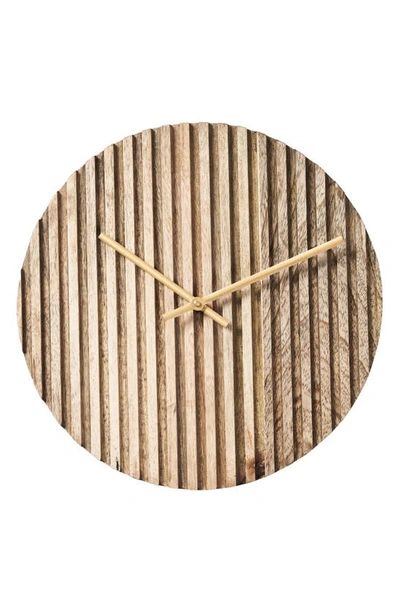 Renwil Yalina Laser Cut Wood Wall Clock In Natural