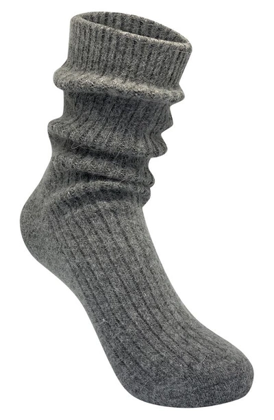 High Heel Jungle Cashmere Blend Crew Socks In Grey