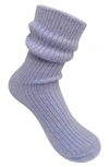 High Heel Jungle Cashmere Blend Crew Socks In Lilac