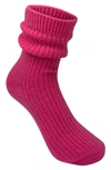 High Heel Jungle Cashmere Blend Crew Socks In Pink