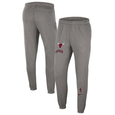 Nike Chicago Bulls Courtside City Edition  Men's Nba Fleece Pants In Heather Charcoal