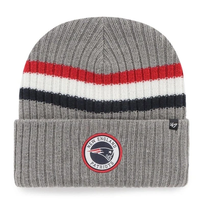 47 '  Gray New England Patriots Highline Cuffed Knit Hat