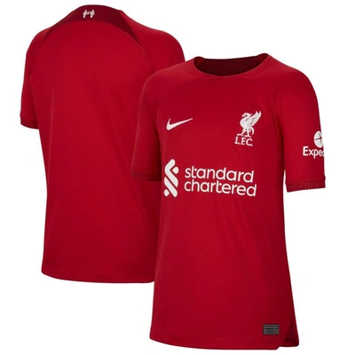 Nike Kids' Youth  Red Liverpool 2022/23 Home Replica Blank Jersey