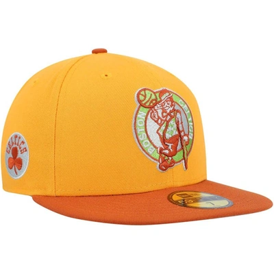 New Era Gold/rust Boston Celtics 59fifty Fitted Hat