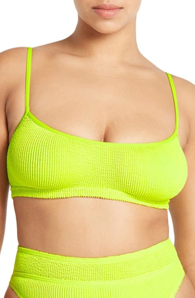 Bound By Bond-eye Strap Saint Bikini Top In Sunny Lime