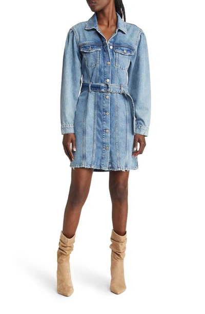 Rails The Griffith Tie Waist Long Sleeve Denim Dress In Indigo Charm |  ModeSens