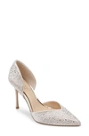 Jewel Badgley Mischka Grace D'orsay Pointed Toe Pump In Champagne