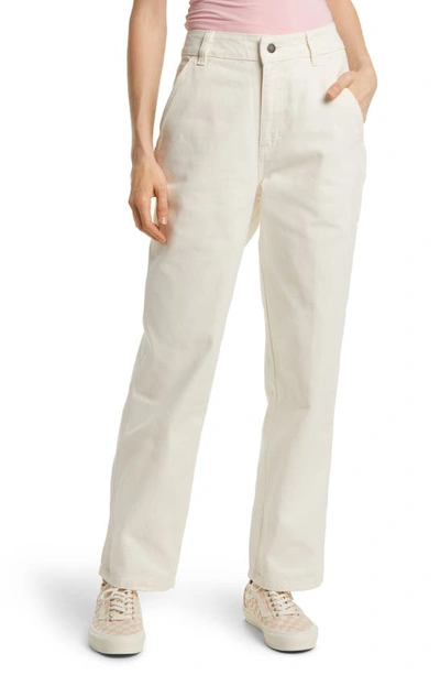 Dickies Stonewashed Duck Utility Trousers In White