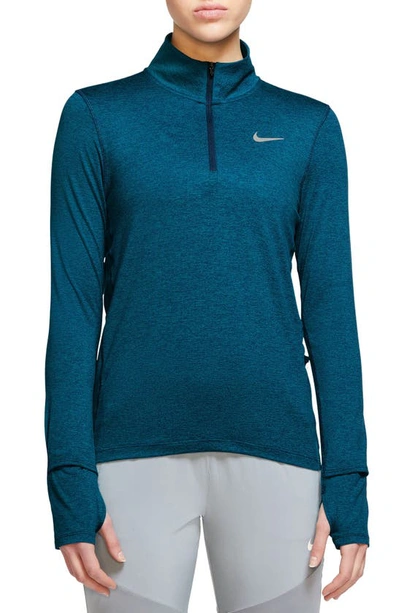 Nike Element Half Zip Pullover In Valerian Blue/ Reflective Silv