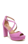 Naturalizer Melody Platform Sandal In Wild Rose Pink Suede