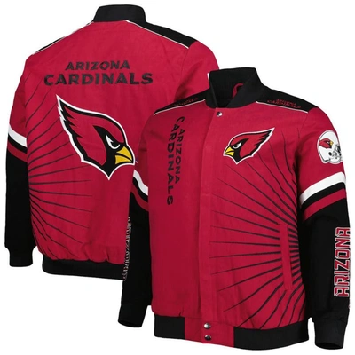 G-iii Sports By Carl Banks Cardinal Arizona Cardinals Extreme Redzone Full-snap Varsity Jacket