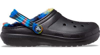 Crocs Toddler Classic Lined Spray Dye Clog In Black/multi