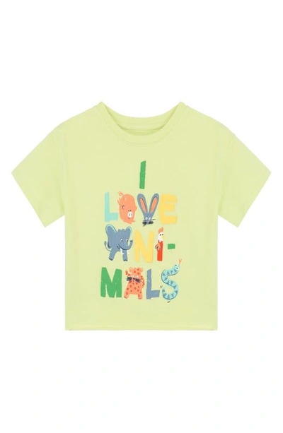 Peek Aren't You Curious Kids' I Love Animals Cotton Graphic Tee In Green