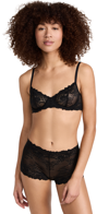 Natori Women's Heavenly Lace Convertible Balconette Underwire Bra 724314 In Black