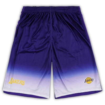 Fanatics Branded Purple Los Angeles Lakers Big & Tall Fadeaway Shorts