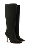 Larroude Kate Pointed Toe Knee High Boot In Green