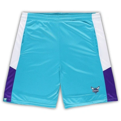 Fanatics Men's  Teal Charlotte Hornets Big And Tall Champion Rush Practice Shorts