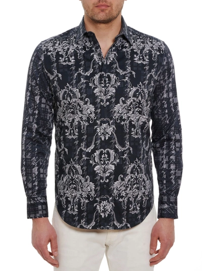 Robert Graham Helios Long Sleeve Button Down Shirt In Black