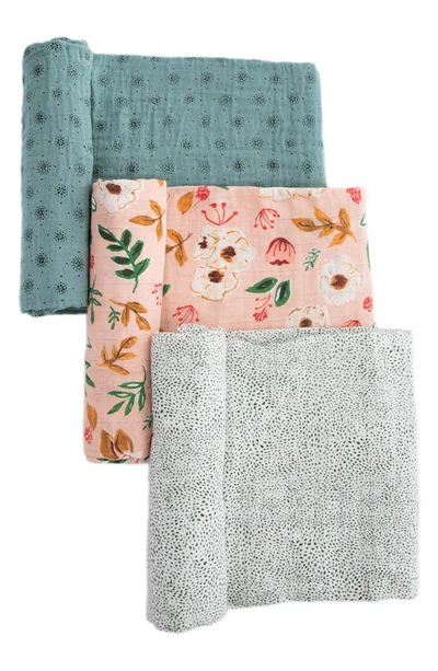 Little Unicorn 3-pack Muslin Swaddle Blanket In Vintage Floral