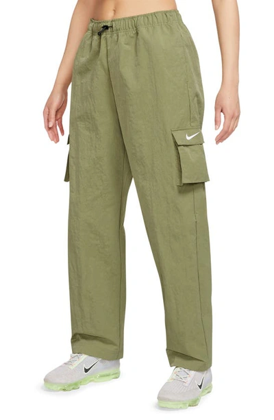 Nike Women's  Sportswear Essential High-rise Woven Cargo Pants In Green