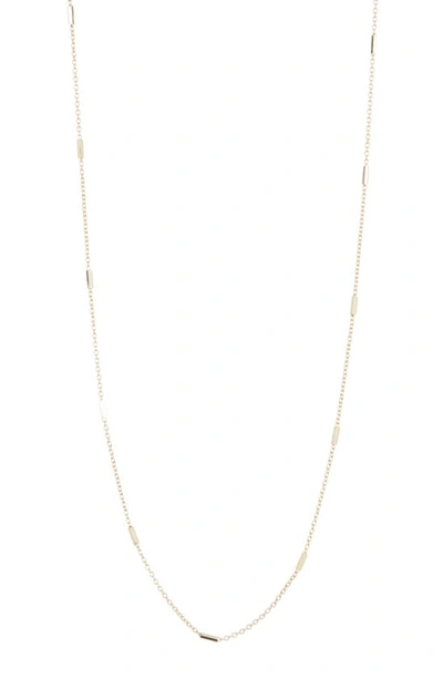 Argento Vivo Sterling Silver Station Bar Necklace In Gold