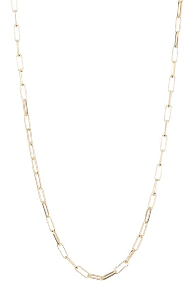 Argento Vivo Goldtone Stainless Steel Paperclip Necklace