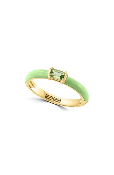 Effy 14k Yellow Gold Peridot Ring In Green