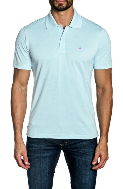 Jared Lang Knit Polo In Mint