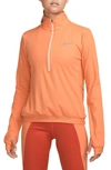 Nike Element Half Zip Pullover In Orange