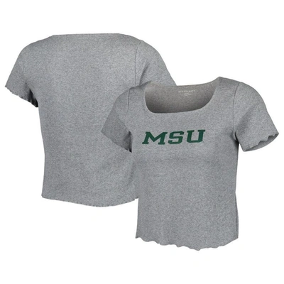 Boxercraft Gray Michigan State Spartans Baby Rib Lettuce-edge Trim T-shirt