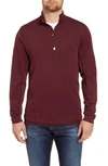 Cutter & Buck Traverse Regular Fit Quarter Zip Pullover In Bordeaux