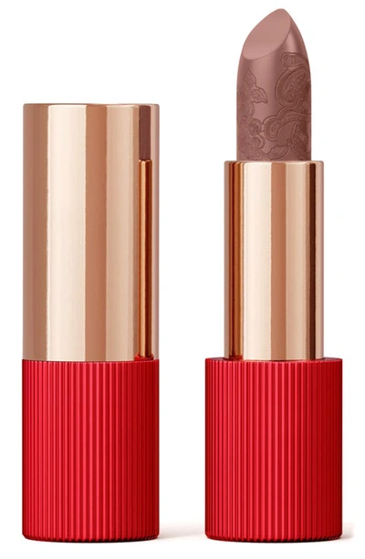 La Perla Refillable Matte Silk Lipstick In Cinnamon Red