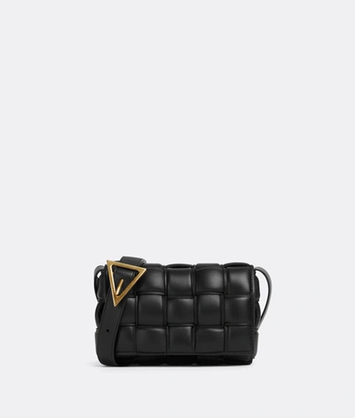 Bottega Veneta Small Padded Cassette In 8425 Black-gold