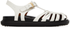 Marni 20mm Leather Fisherman Flats In Stone White