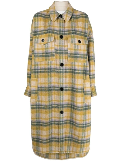 Isabel Marant Étoile Fontia Shirt Dress In Yellow Green