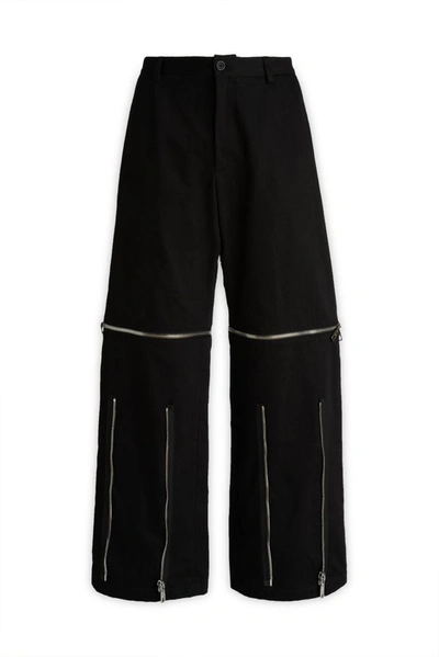 Dolce & Gabbana Drill Pants With Zip Detail In Black