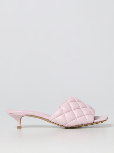 Bottega Veneta Padded Heeled Sandals In Pink