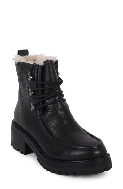 Gentle Souls By Kenneth Cole Bristol Wallaby Faux Shearling Lined Boot In Black