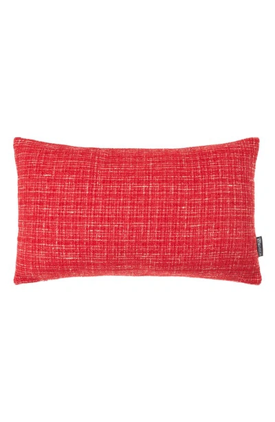 Modish Decor Pillows Tweed Pillow Cover In Scarlett