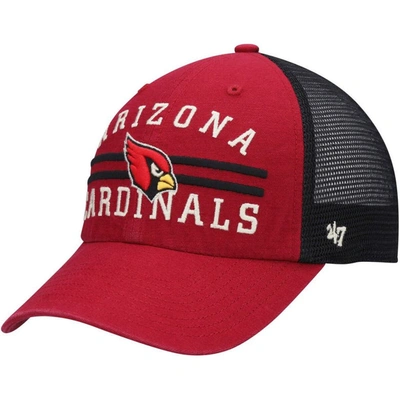 47 ' Cardinal/black Arizona Cardinals Highpoint Trucker Clean Up Snapback Hat